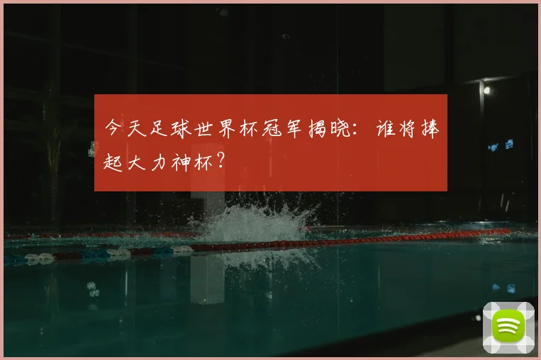 今天足球世界杯冠军揭晓：谁将捧起大力神杯？